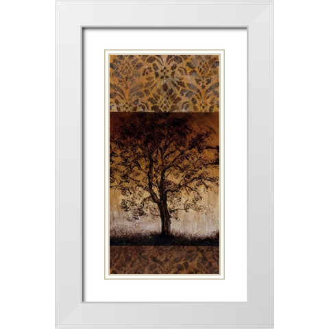 Oak Tree I White Modern Wood Framed Art Print with Double Matting by Kelly, Lynn