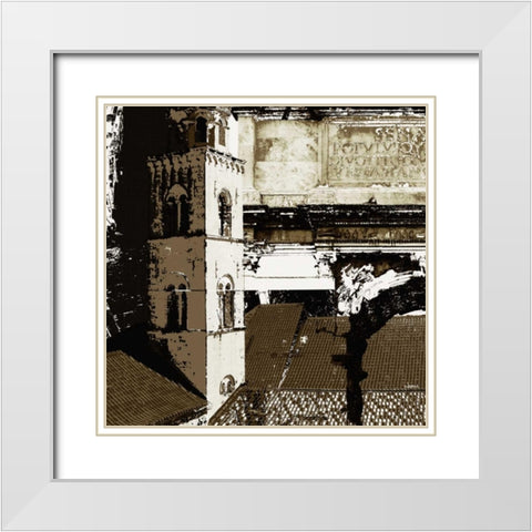 Architectural Renaissance II White Modern Wood Framed Art Print with Double Matting by NOAH