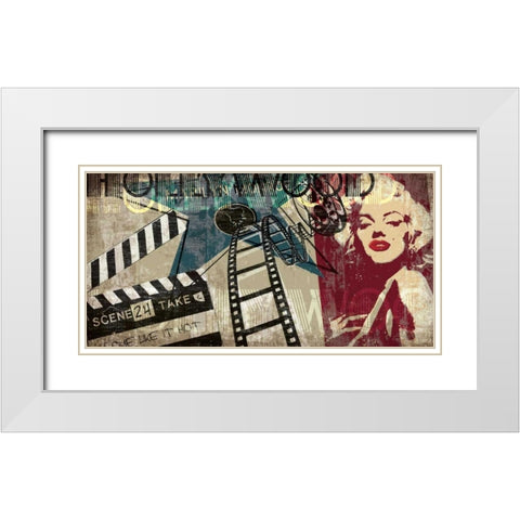 Forever Glam White Modern Wood Framed Art Print with Double Matting by Venter, Tandi