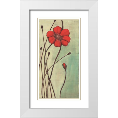 Eclat Rouge White Modern Wood Framed Art Print with Double Matting by Codo, Ella