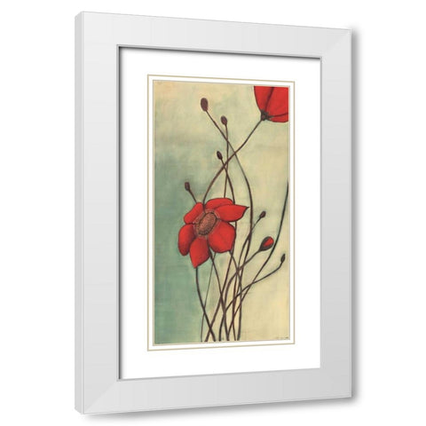 Beaute Rouge White Modern Wood Framed Art Print with Double Matting by Codo, Ella