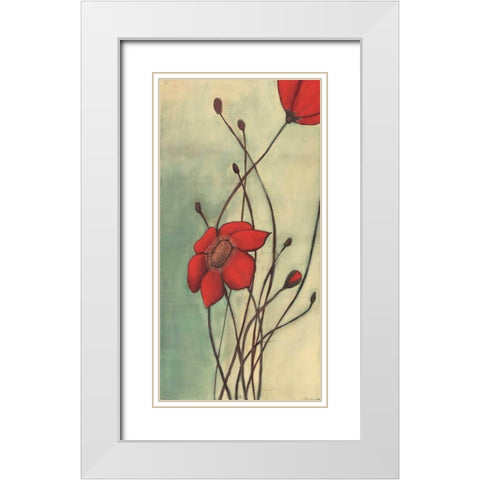 Beaute Rouge White Modern Wood Framed Art Print with Double Matting by Codo, Ella