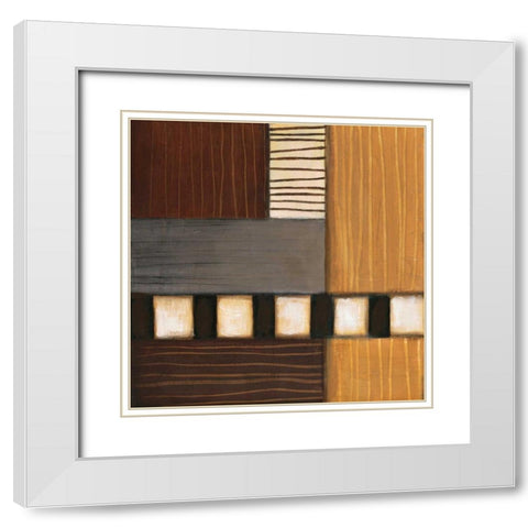 Brushwood I White Modern Wood Framed Art Print with Double Matting by Eve