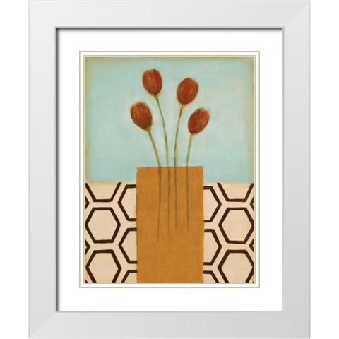 Sweet as Honey II White Modern Wood Framed Art Print with Double Matting by Eve