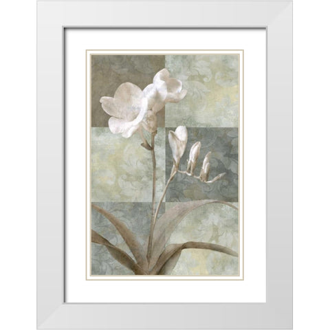 Memento I White Modern Wood Framed Art Print with Double Matting by Mallett, Keith