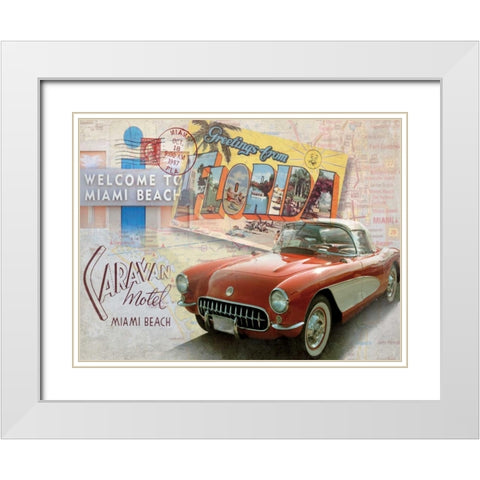 Road Trip II White Modern Wood Framed Art Print with Double Matting by Mallett, Keith