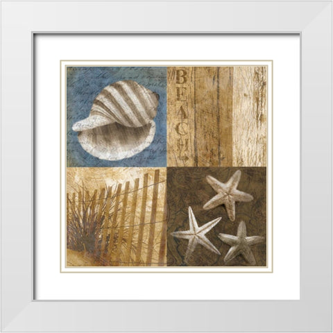 Seaside Memories II White Modern Wood Framed Art Print with Double Matting by Mallett, Keith