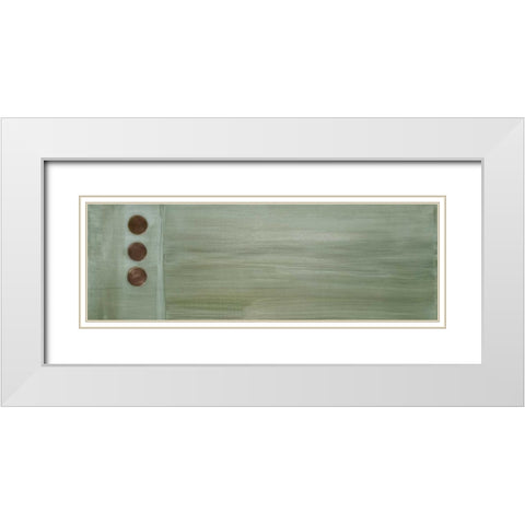 Aqua Drops IV White Modern Wood Framed Art Print with Double Matting by Parker, Karen Lorena
