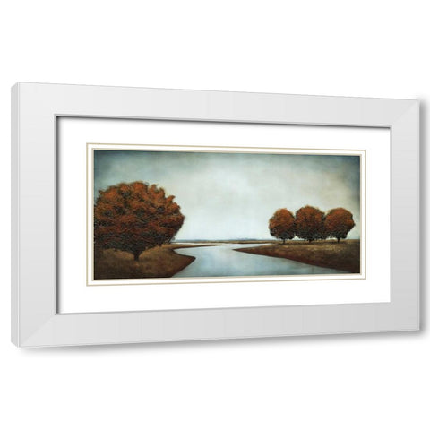 Silver Reflections White Modern Wood Framed Art Print with Double Matting by St.Germain, Patrick
