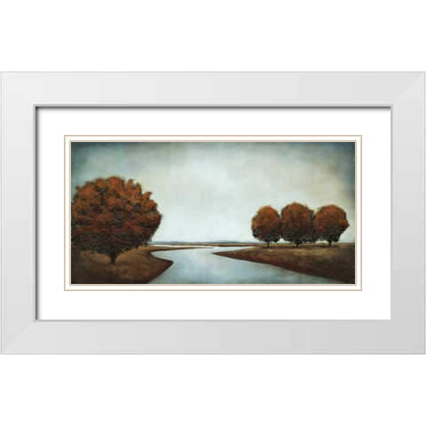 Silver Reflections White Modern Wood Framed Art Print with Double Matting by St.Germain, Patrick