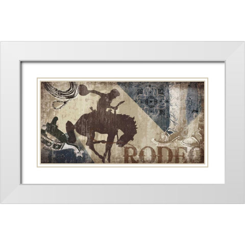 Saddle Up II White Modern Wood Framed Art Print with Double Matting by Venter, Tandi