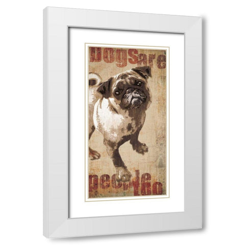 Lola White Modern Wood Framed Art Print with Double Matting by Venter, Tandi