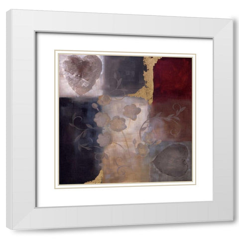 Autumn Accent  I White Modern Wood Framed Art Print with Double Matting by Maitland, Laurie