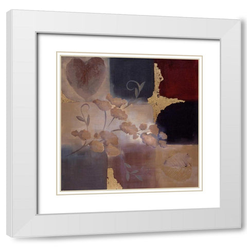 Autumn Accent II White Modern Wood Framed Art Print with Double Matting by Maitland, Laurie