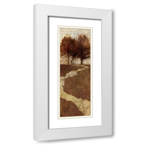 Shades of Autumn I White Modern Wood Framed Art Print with Double Matting by Mallett, Keith