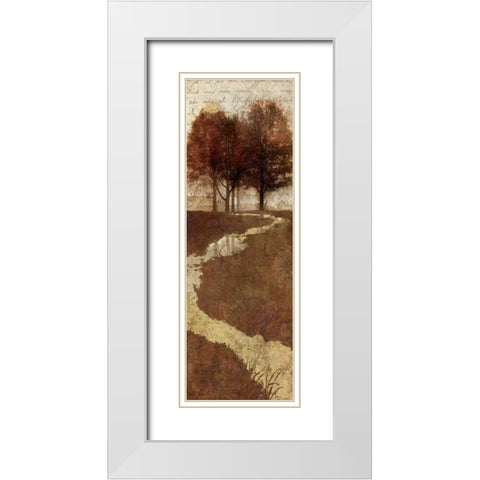 Shades of Autumn I White Modern Wood Framed Art Print with Double Matting by Mallett, Keith
