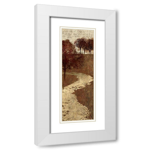 Shades of Autumn II White Modern Wood Framed Art Print with Double Matting by Mallett, Keith