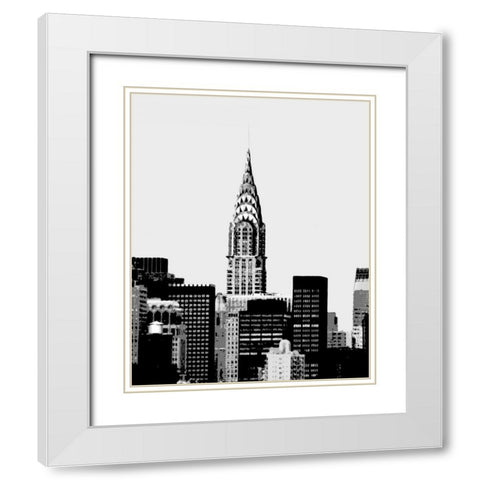 Vintage NY II White Modern Wood Framed Art Print with Double Matting by Maihara/Watt, Jeff/Boyce