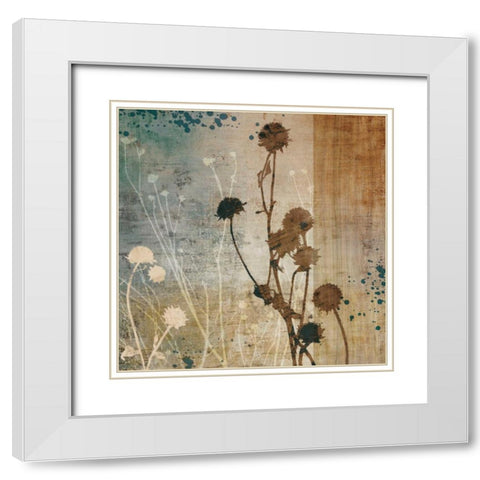 Organic Elements I White Modern Wood Framed Art Print with Double Matting by Venter, Tandi