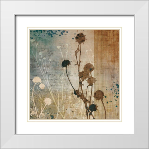 Organic Elements I White Modern Wood Framed Art Print with Double Matting by Venter, Tandi