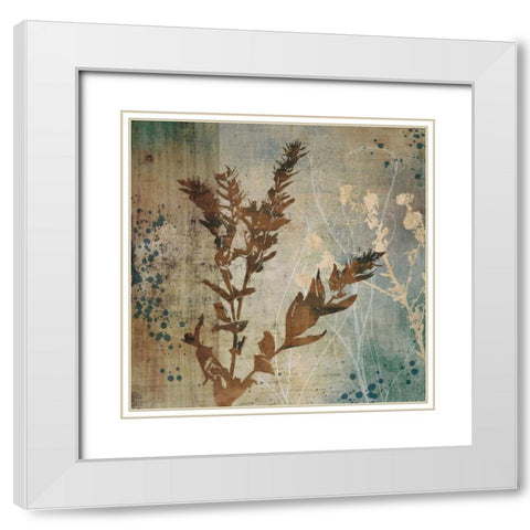 Organic Elements II White Modern Wood Framed Art Print with Double Matting by Venter, Tandi