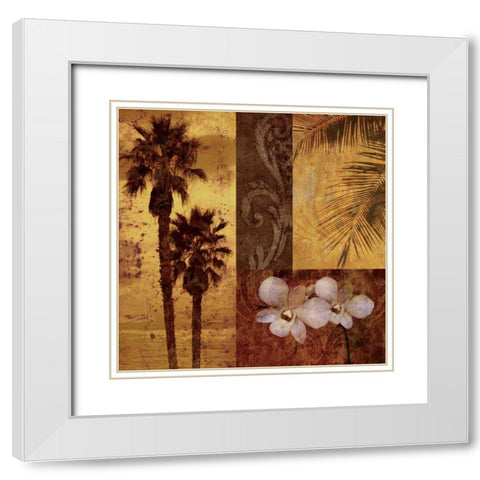 Sunset Beach I White Modern Wood Framed Art Print with Double Matting by Mallett, Keith