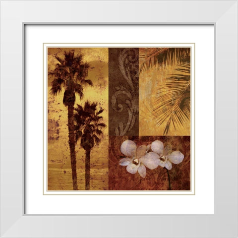Sunset Beach I White Modern Wood Framed Art Print with Double Matting by Mallett, Keith