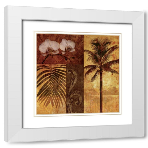 Sunset Beach II White Modern Wood Framed Art Print with Double Matting by Mallett, Keith