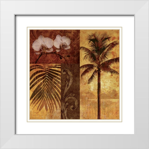 Sunset Beach II White Modern Wood Framed Art Print with Double Matting by Mallett, Keith