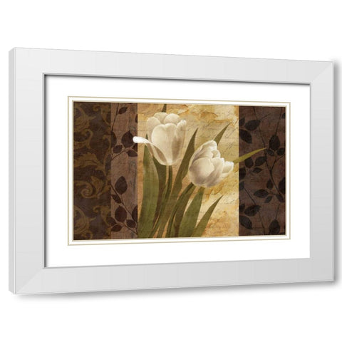 Pavane White Modern Wood Framed Art Print with Double Matting by Mallett, Keith