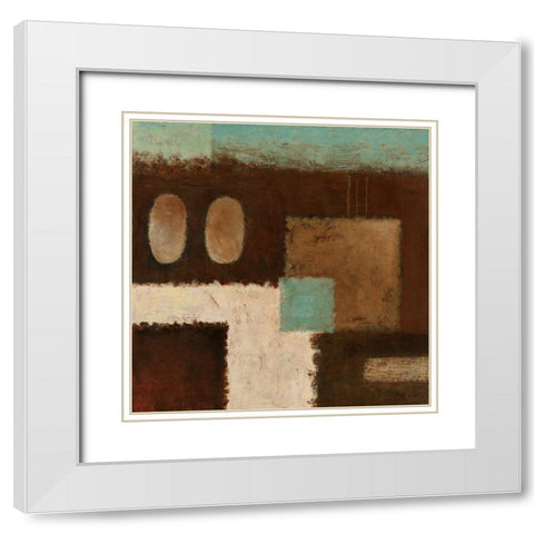 Connections on Impulse IV White Modern Wood Framed Art Print with Double Matting by Salemink-Roos, Ursula