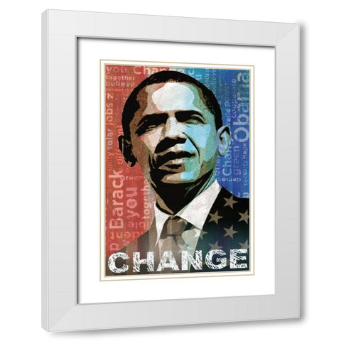 Change White Modern Wood Framed Art Print with Double Matting by Mallett, Keith