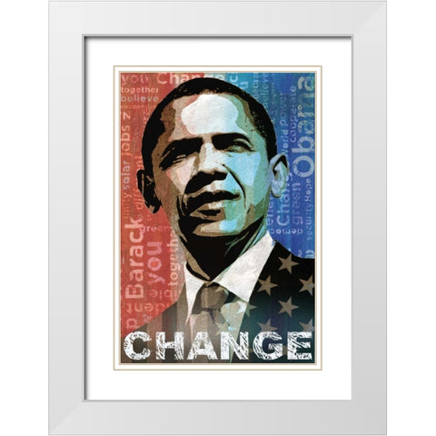 Change White Modern Wood Framed Art Print with Double Matting by Mallett, Keith