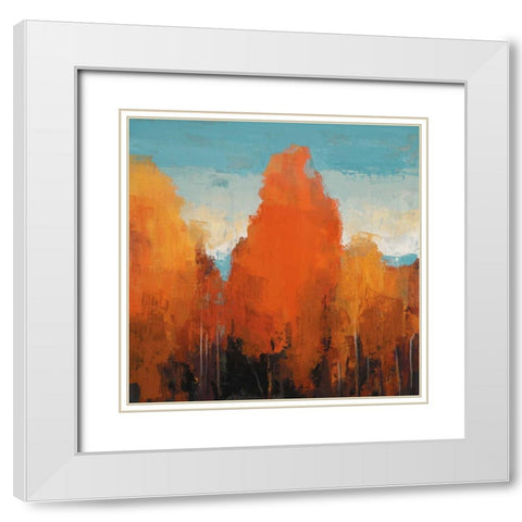 The Maples II White Modern Wood Framed Art Print with Double Matting by Colbert , Peter
