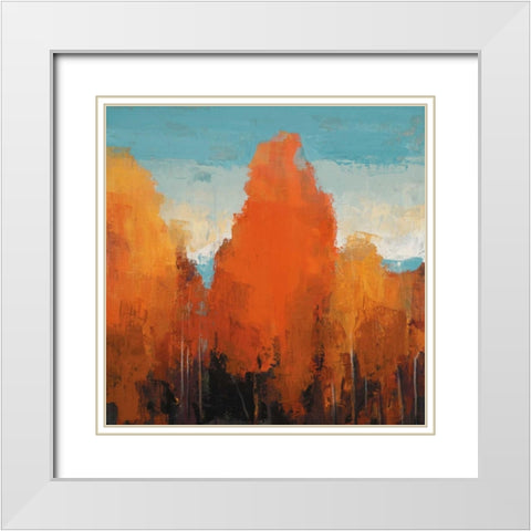 The Maples II White Modern Wood Framed Art Print with Double Matting by Colbert , Peter