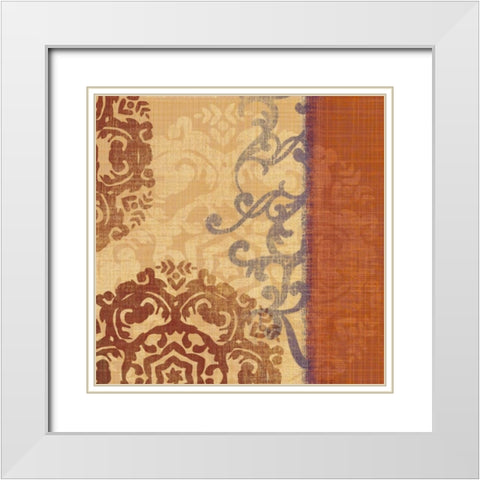 Linen Spice White Modern Wood Framed Art Print with Double Matting by Venter, Tandi