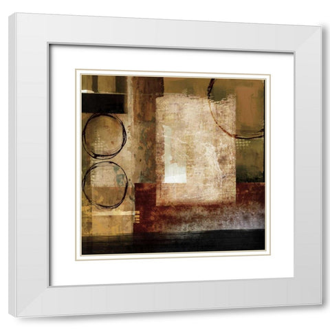 Manhattan Melody White Modern Wood Framed Art Print with Double Matting by Mallett, Keith