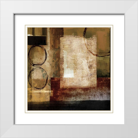 Manhattan Melody White Modern Wood Framed Art Print with Double Matting by Mallett, Keith