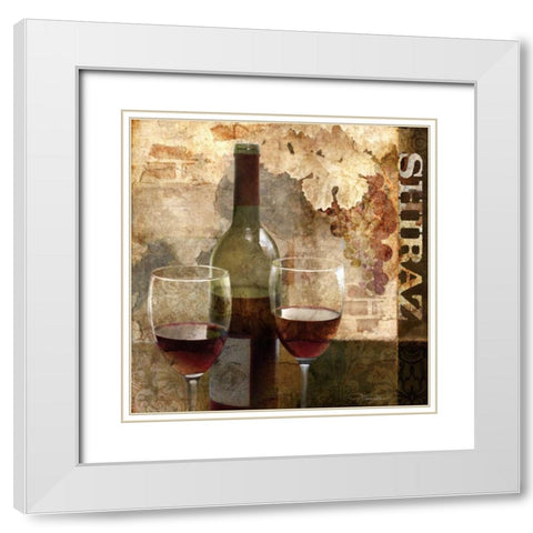 Shiraz White Modern Wood Framed Art Print with Double Matting by Mallett, Keith