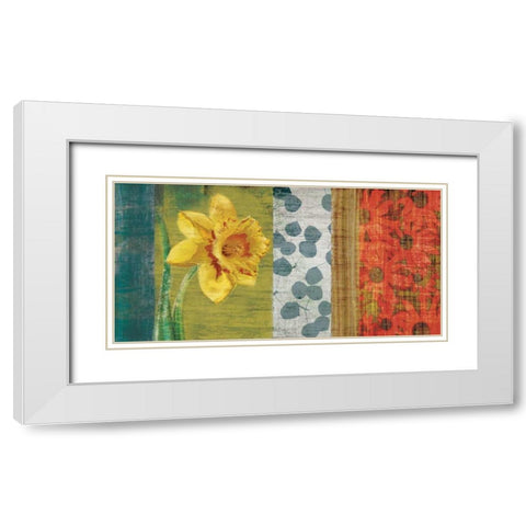 Garden Collection I White Modern Wood Framed Art Print with Double Matting by Venter, Tandi