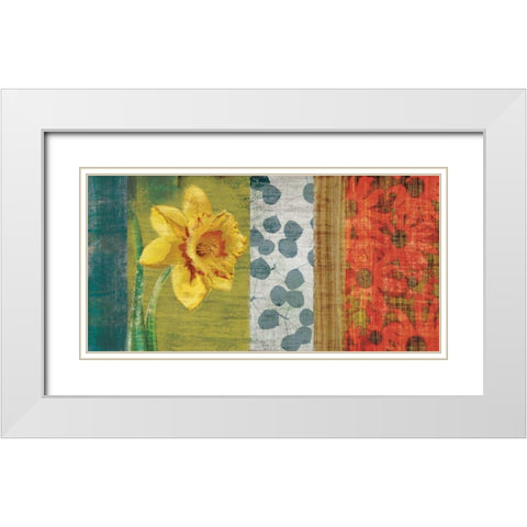Garden Collection I White Modern Wood Framed Art Print with Double Matting by Venter, Tandi