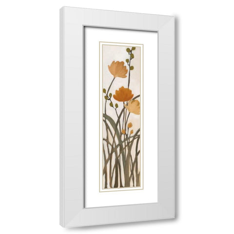 Meadows I White Modern Wood Framed Art Print with Double Matting by MARIA