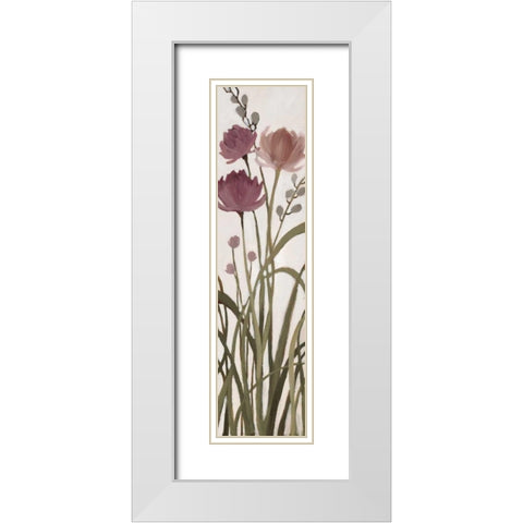 Meadows II White Modern Wood Framed Art Print with Double Matting by MARIA