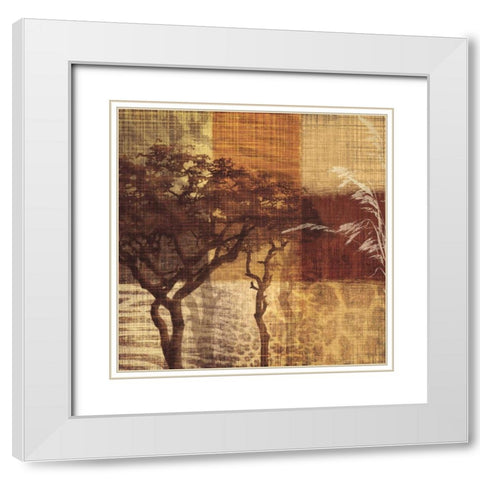 Safari III White Modern Wood Framed Art Print with Double Matting by Venter, Tandi
