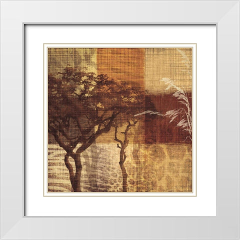 Safari III White Modern Wood Framed Art Print with Double Matting by Venter, Tandi