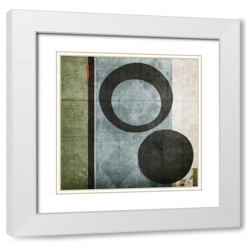 Woven White Modern Wood Framed Art Print with Double Matting by NOAH