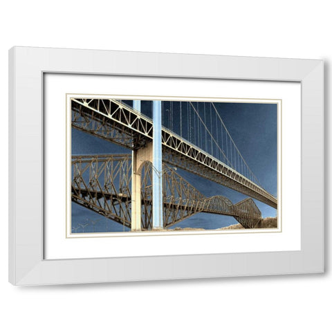 Two Solitudes White Modern Wood Framed Art Print with Double Matting by LOVIT