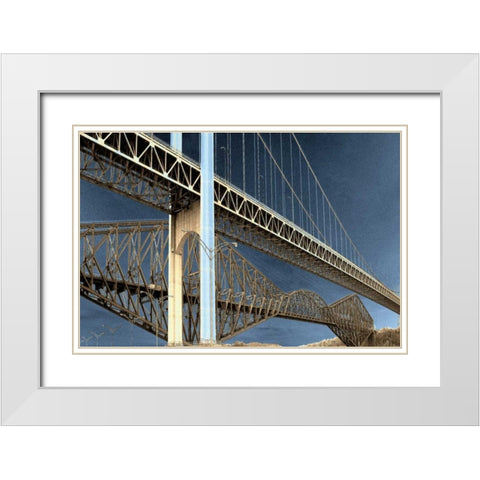 Two Solitudes White Modern Wood Framed Art Print with Double Matting by LOVIT
