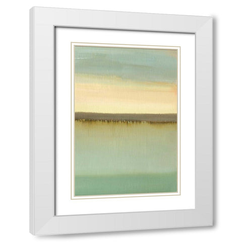 Dusk White Modern Wood Framed Art Print with Double Matting by Gold, Caroline