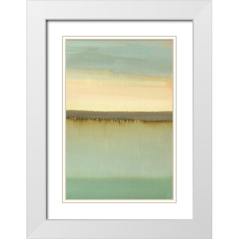 Dusk White Modern Wood Framed Art Print with Double Matting by Gold, Caroline